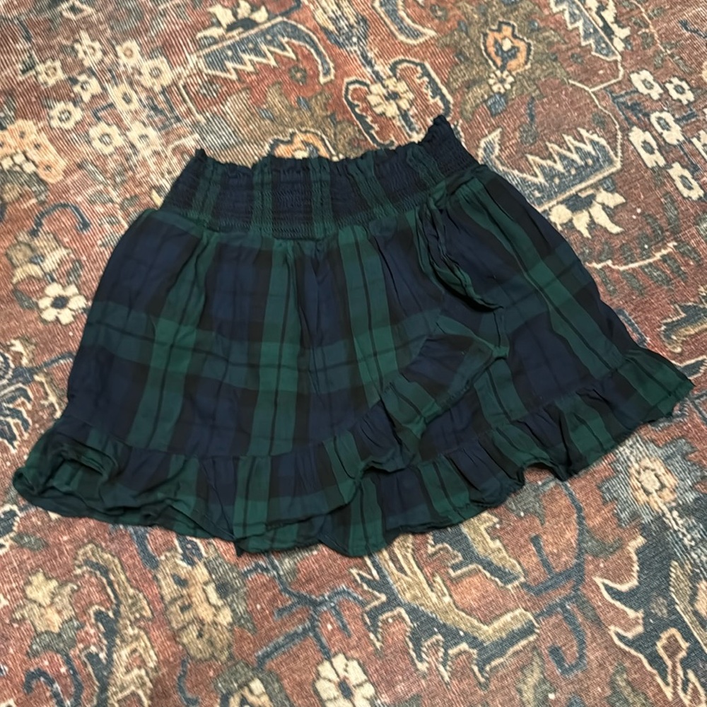 Vineyard Vines Blackwatch Tartan Ruffle Skirt